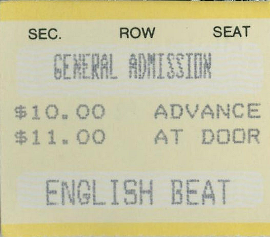 16. (EP 24) End of the Party: The (English) Beat with R.E.M., Alumni Hall, UWO, London, Ontario, Canada, Tuesday April 12, 1983