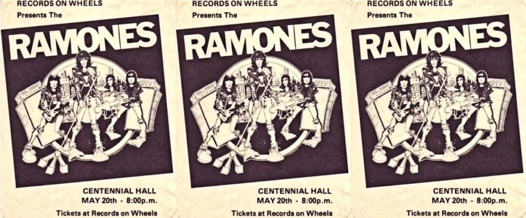Ramones with the Demics, Centennial Hall, London, Ontario, Canada, May 20, 1980, Handbill, mylifeinconcert.com, Episode 3, Concert Number 7