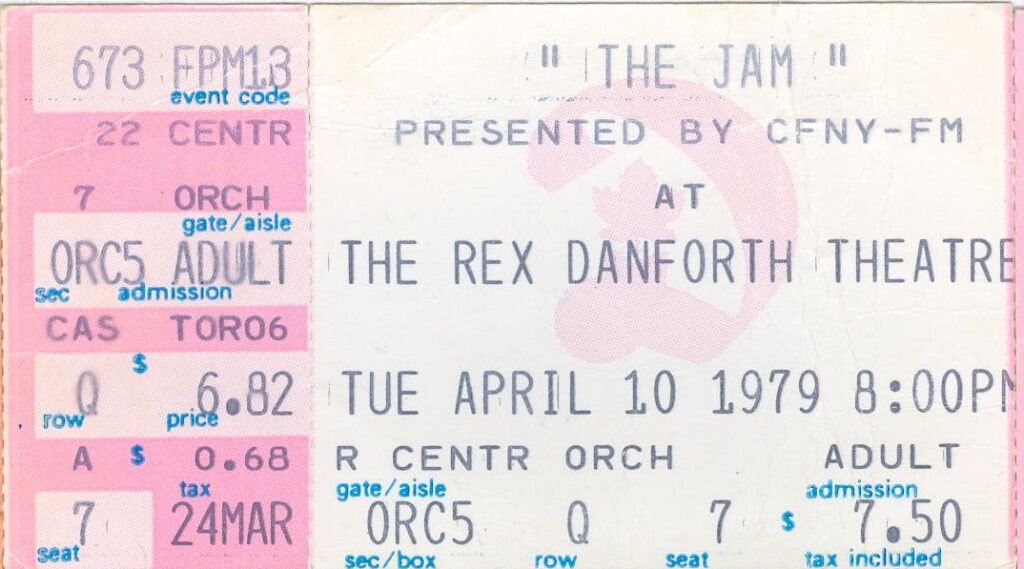 This Is The Modern World: The Jam, Rex Danforth Theatre, Toronto, Ontario, Canada, Tuesday April 10, 1979, mylifeinconcert.com