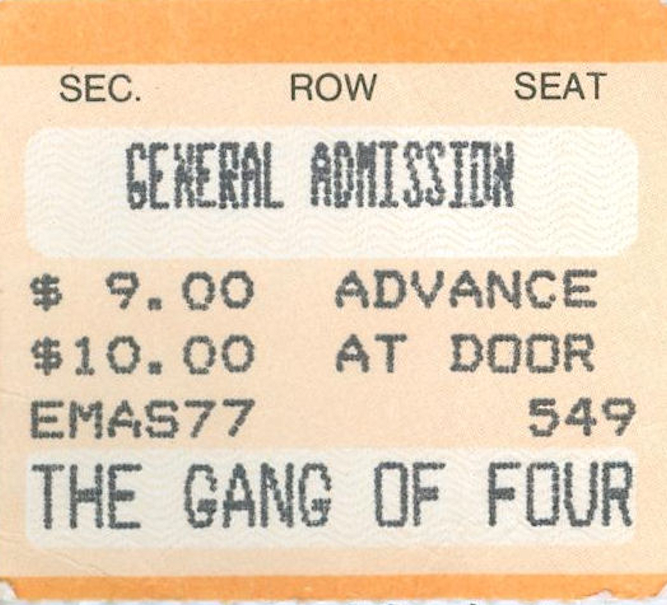 015. (EP 21) I Found That Essence Rare: The Gang of Four with The Hoi Polloi, Wonderland Gardens, London, Ontario, Canada, Saturday March 5, 1983 mylifeinconcert.com
