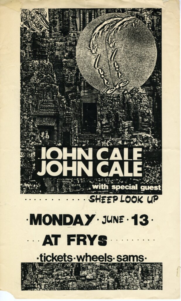 I Keep A Close Watch: John Cale with Sheep Look Up, Fryfogle’s, London, Ontario, Canada, Monday June 13, 1983, mylifeinconcert.com