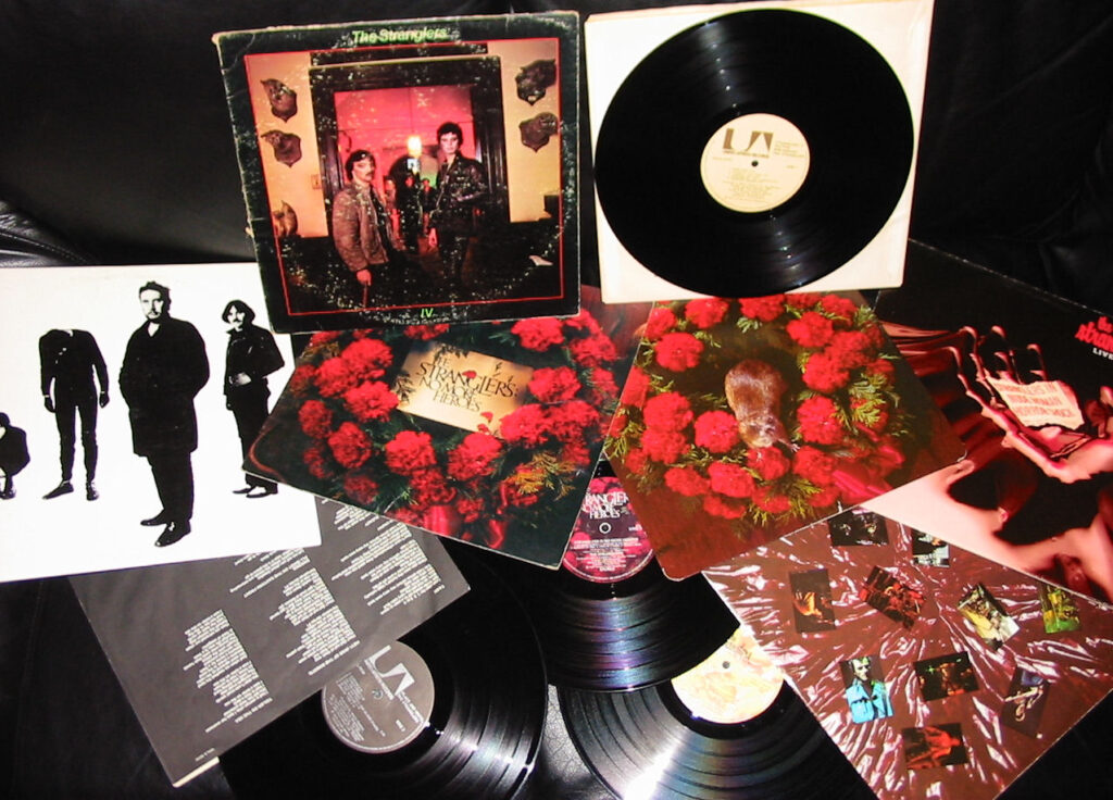 he Stranglers’ debut LP, Rattus Norvegicus, one of the UK’s biggest sellers of 1977, surrounded by No More Heroes (1977), Black and White (1978), and Live (X-Cert) (1979) mylifeinconcert.com