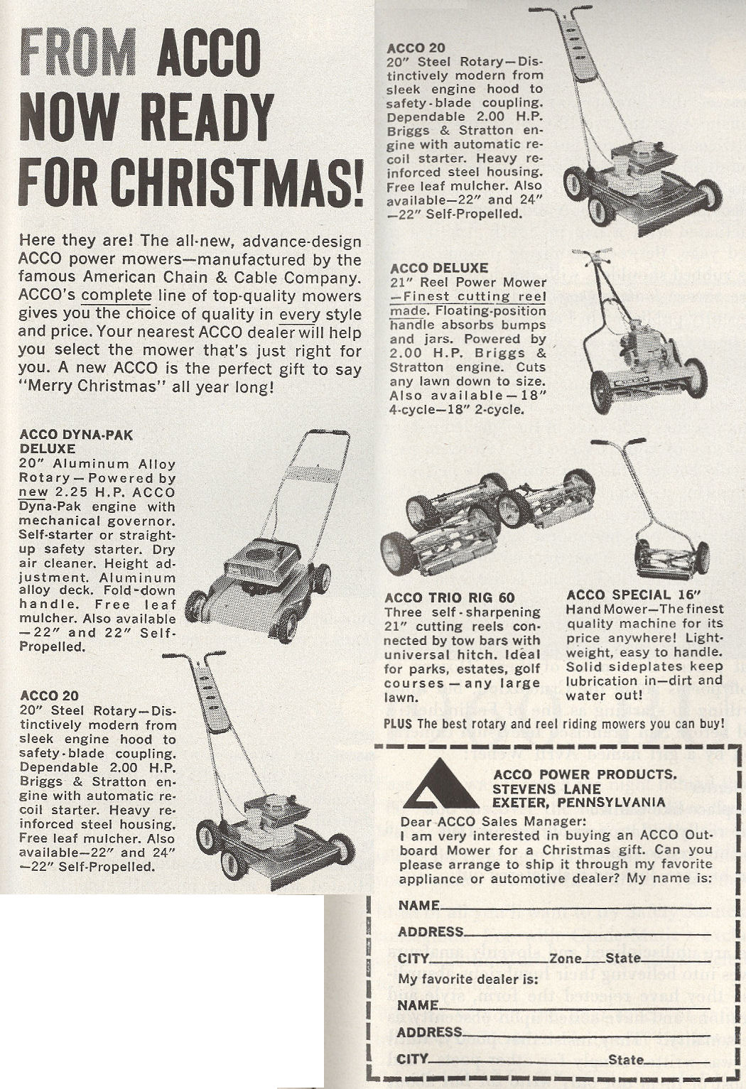 ACCO MOWERS details