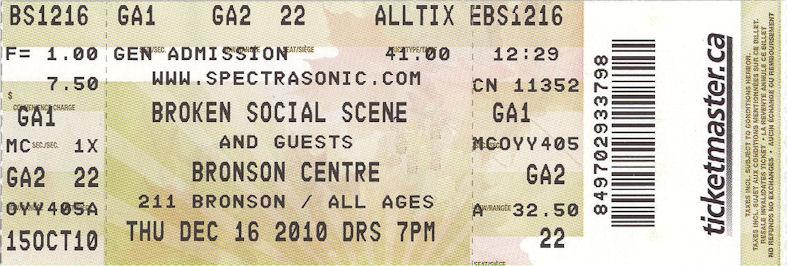 broken social scene tour dates 2010