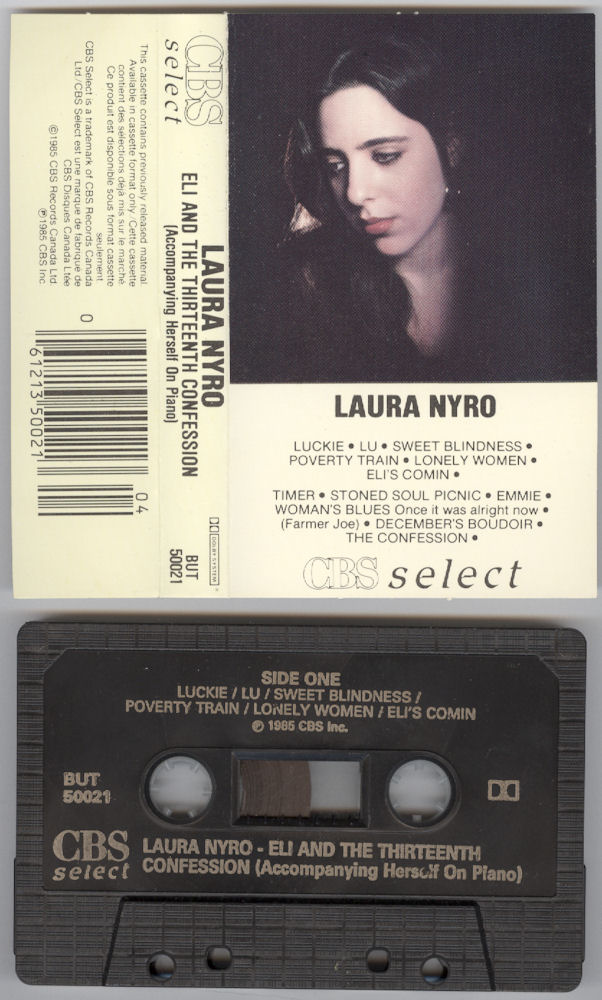 Laura Nyro Eli and the 13th Confession Columbia Canada cassette variousartists