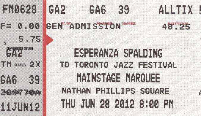 Esperanza Ticket 2012