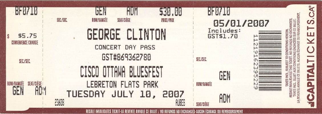 George Clinton July 10 2007