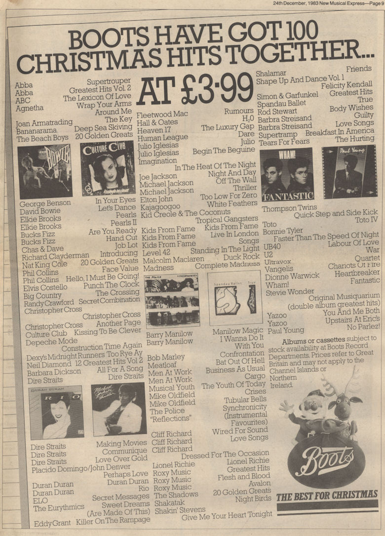 NME Dec 1983 Boots BLOG