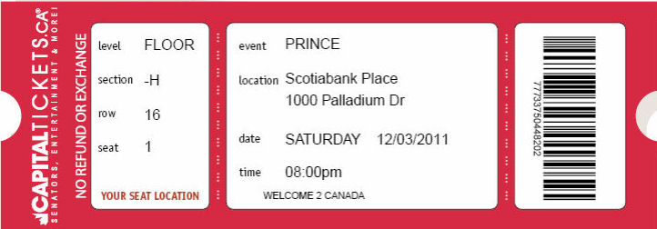Prince Ticket for blog