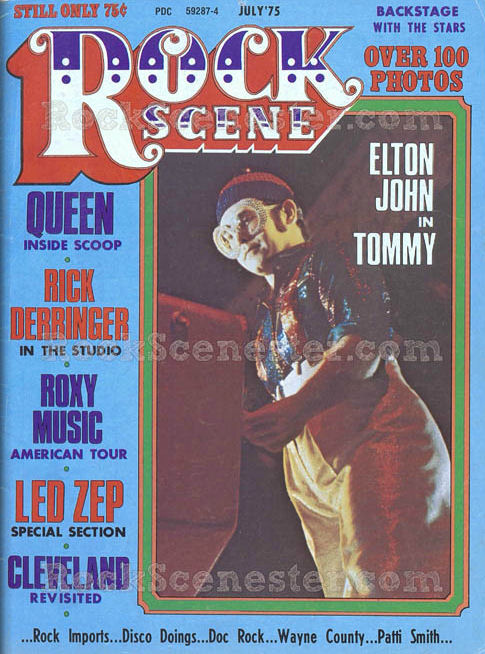 ROCK SCENE Cover Elton in Tommy July 75