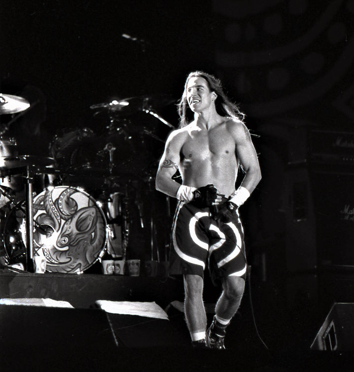 Red Hot Chili Peppers at Lollapalooza 92 in Barrie.  Photo by Jeff Blake.  mylifeinconcert.com
