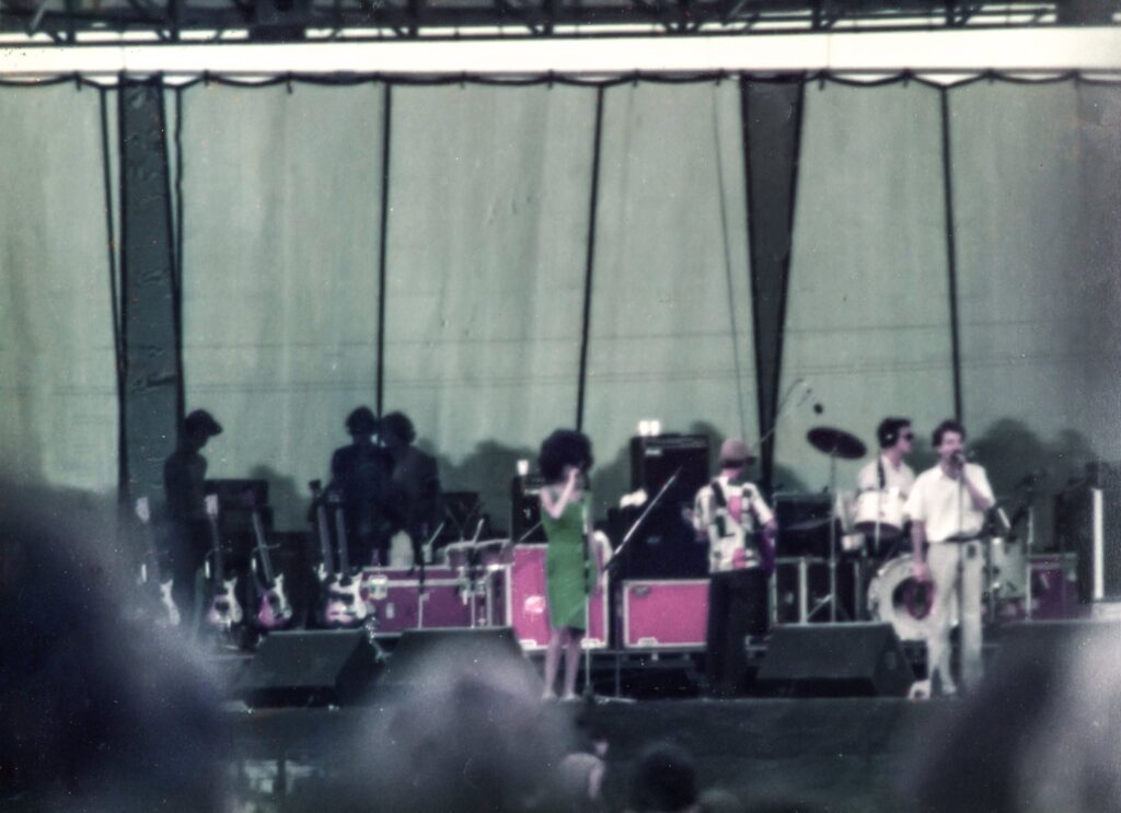 The B-52s onstage at Heatwave (photo by Mark Work).