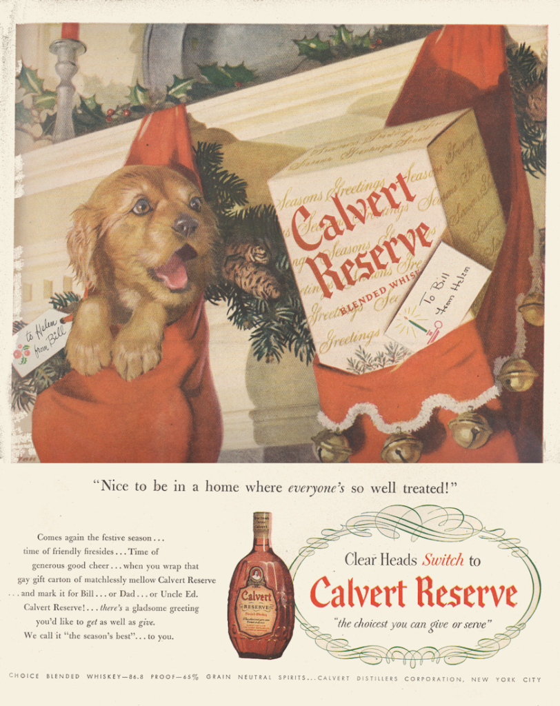 Calvert LIFE December 20 1948 KA-CHING-A-LING II: Christmas Advertising Highlights 1936-2003 mylifeinconcert.com