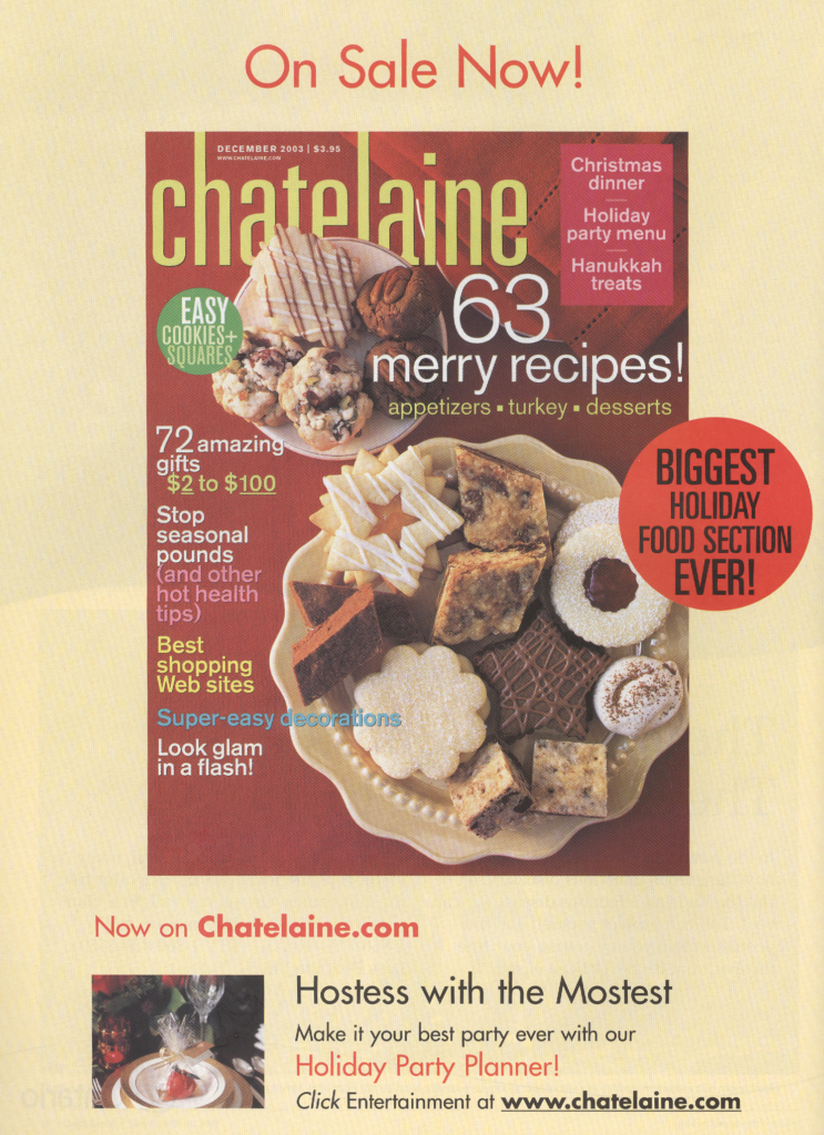 Chatelaine Macleans 2003 KA-CHING-A-LING II: Christmas Advertising Highlights 1936-2003 mylifeinconcert.com
