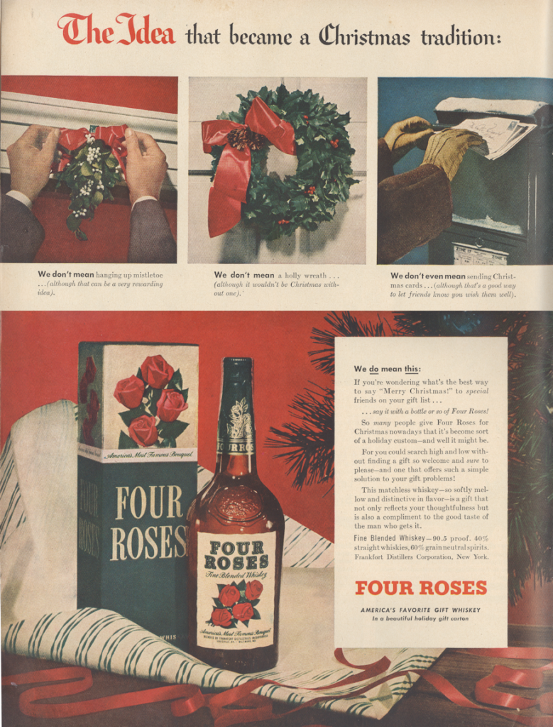 Four Roses LIFE December 20 1948 KA-CHING-A-LING II: Christmas Advertising Highlights 1936-2003 mylifeinconcert.com