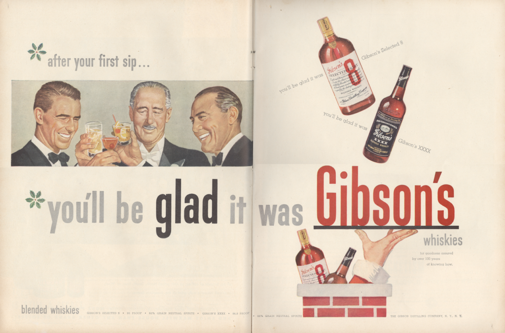 Gibsons LIFE December 20 1948 KA-CHING-A-LING II: Christmas Advertising Highlights 1936-2003 mylifeinconcert.com