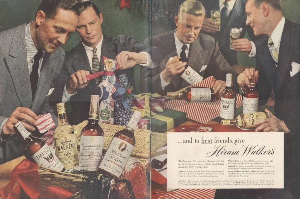 Hiram Walker LIFE December 22 1947 KA-CHING-A-LING II: Christmas Advertising Highlights 1936-2003 mylifeinconcert.com