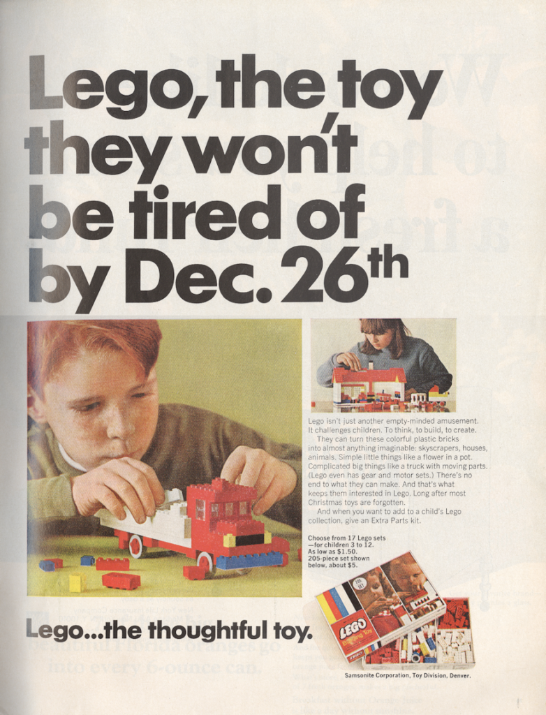 Lego LIFE November 17 1967 KA-CHING-A-LING II: Christmas Advertising Highlights 1936-2003 mylifeinconcert.com