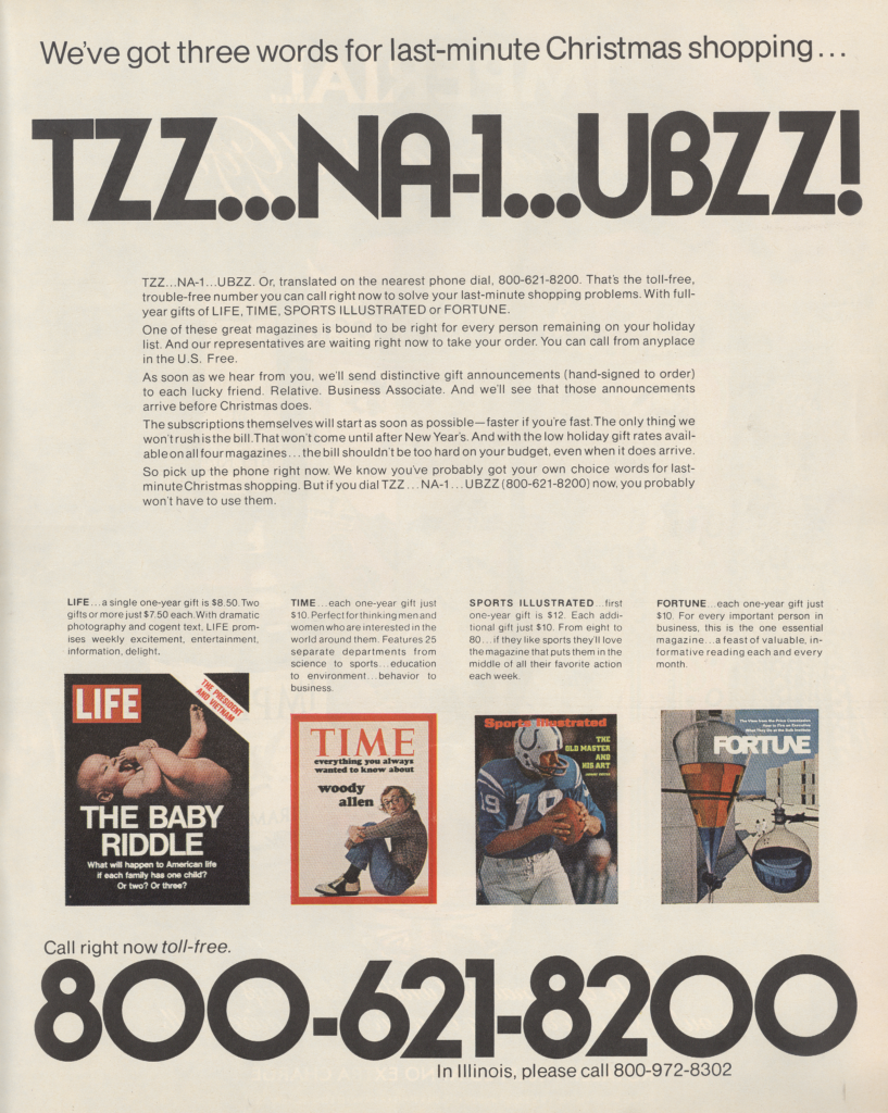 Life subscription LIFE December 5 1972 KA-CHING-A-LING II: Christmas Advertising Highlights 1936-2003 mylifeinconcert.com