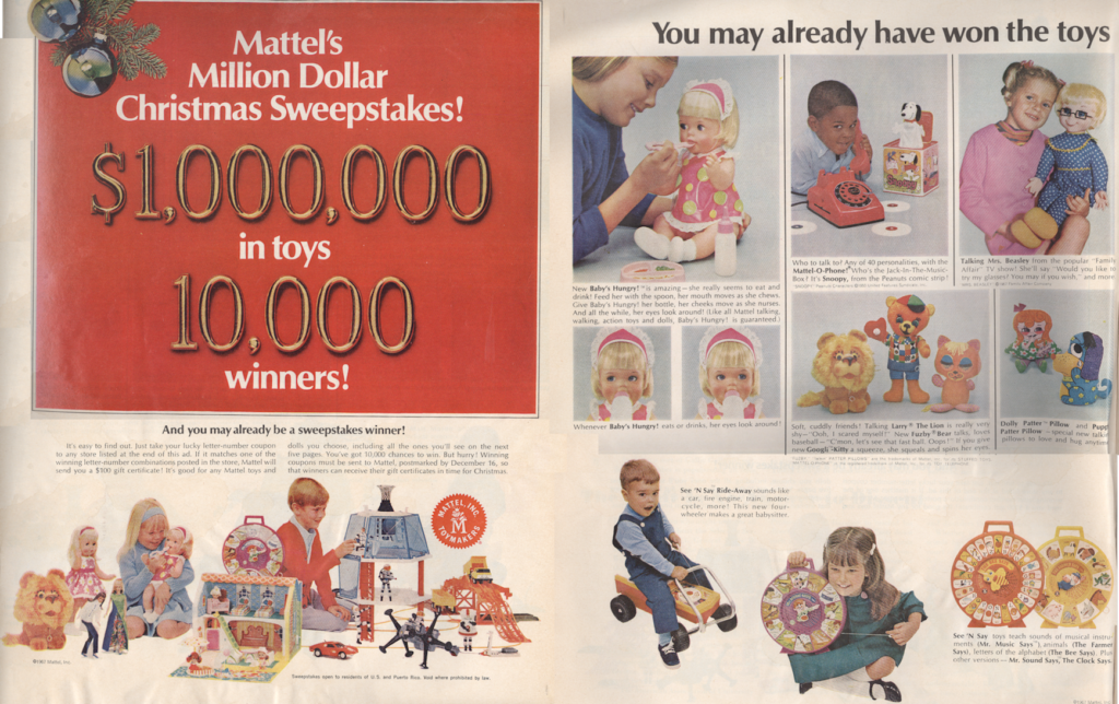 Mattel2 LIFE November 24 1967 KA-CHING-A-LING II: Christmas Advertising Highlights 1936-2003 mylifeinconcert.com
