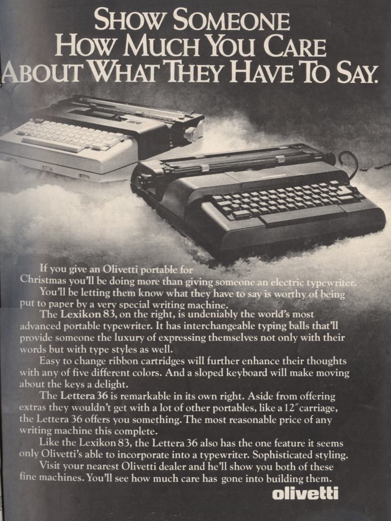 Olivetti LIFE December 1979 KA-CHING-A-LING II: Christmas Advertising Highlights 1936-2003 mylifeinconcert.com