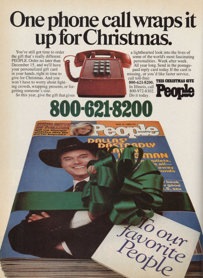 PEOPLE People December 1980 KA-CHING-A-LING II: Christmas Advertising Highlights 1936-2003 mylifeinconcert.com