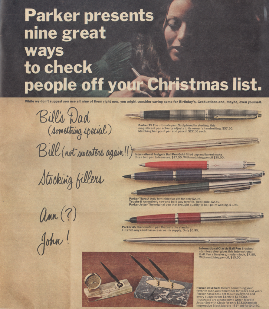 Parker Pens KA-CHING-A-LING II: Christmas Advertising Highlights 1936-2003 mylifeinconcert.com