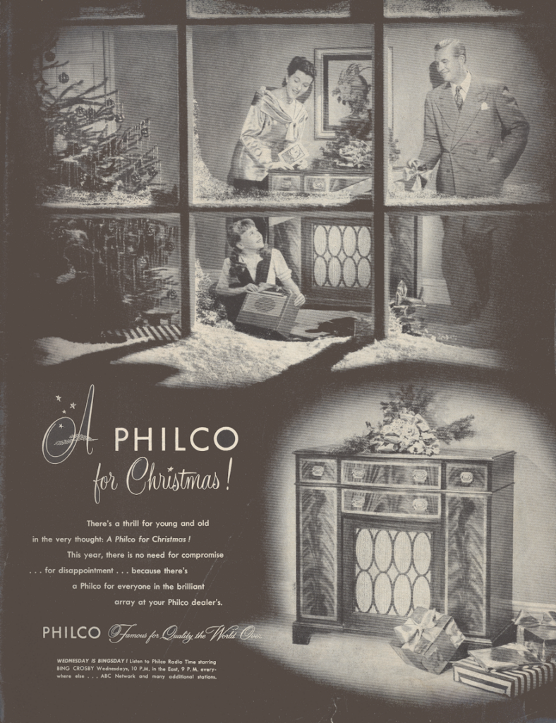 Philco LIFE December 22 1947 KA-CHING-A-LING II: Christmas Advertising Highlights 1936-2003 mylifeinconcert.com