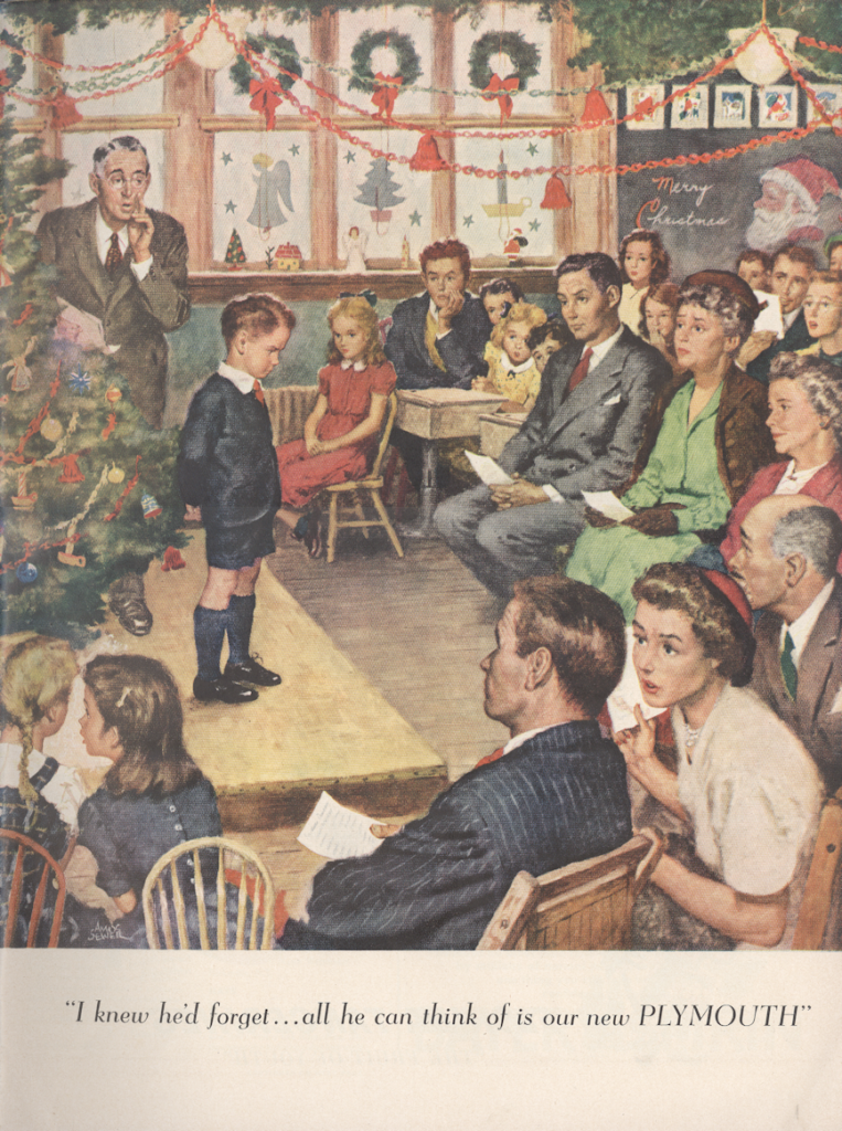 Plymouth xmas LIFE December 20 1948 KA-CHING-A-LING II: Christmas Advertising Highlights 1936-2003 mylifeinconcert.com