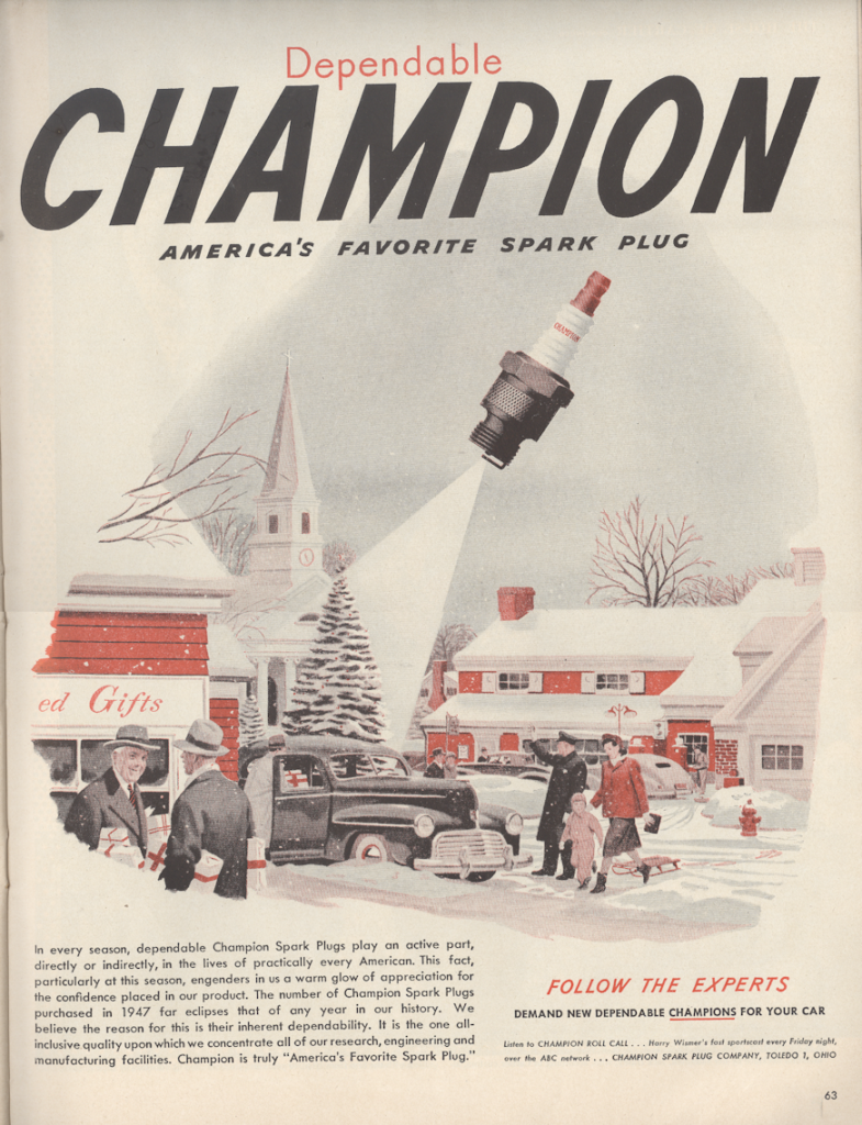 Spark Plug Champion LIFE December 22 1947 KA-CHING-A-LING II: Christmas Advertising Highlights 1936-2003 mylifeinconcert.com