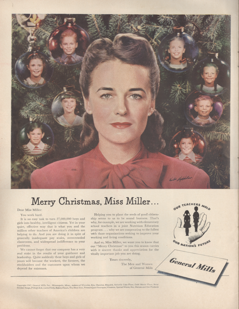 Teacher gm LIFE December 22 1947 KA-CHING-A-LING II: Christmas Advertising Highlights 1936-2003 mylifeinconcert.com