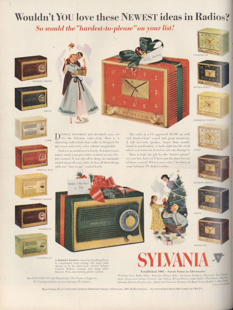 sylvania LIFE November 6 1951 KA-CHING-A-LING II: Christmas Advertising Highlights 1936-2003 mylifeinconcert.com