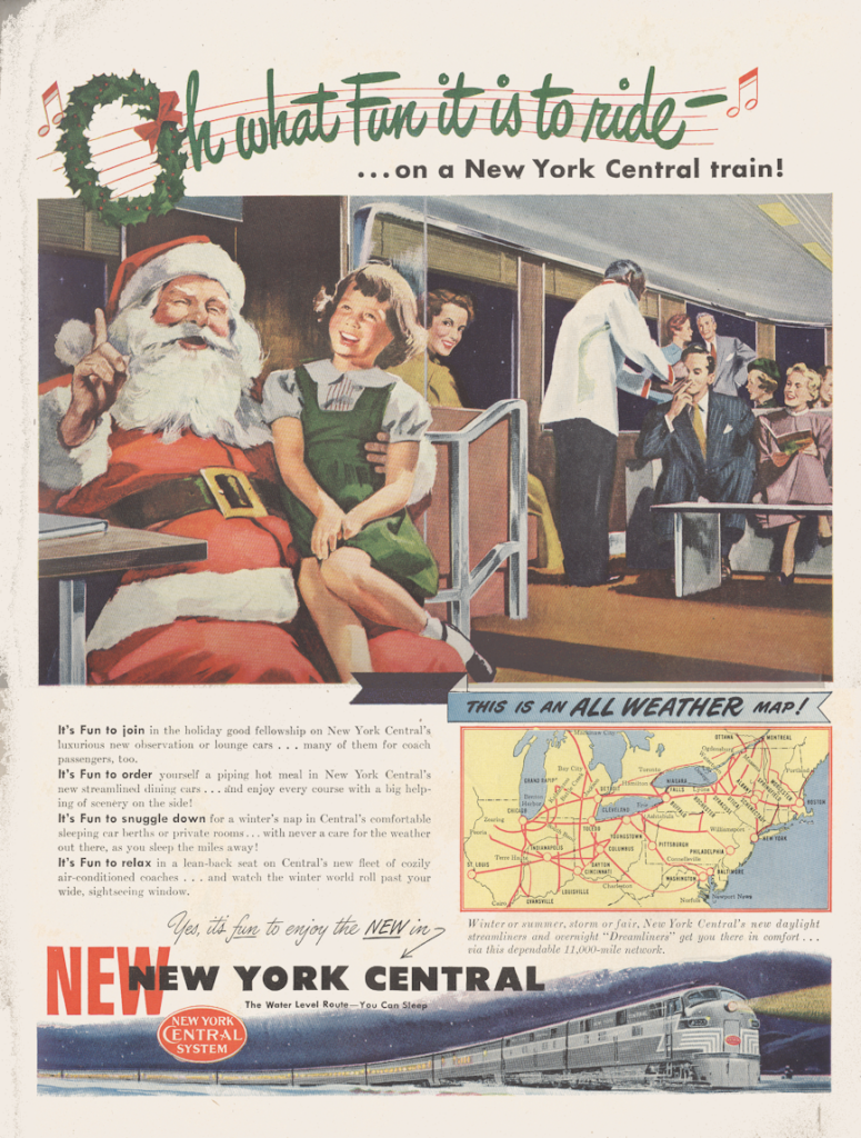 NEW YORK train LIFE December 20 1948 KA-CHING-A-LING II: Christmas Advertising Highlights 1936-2003 mylifeinconcert.com