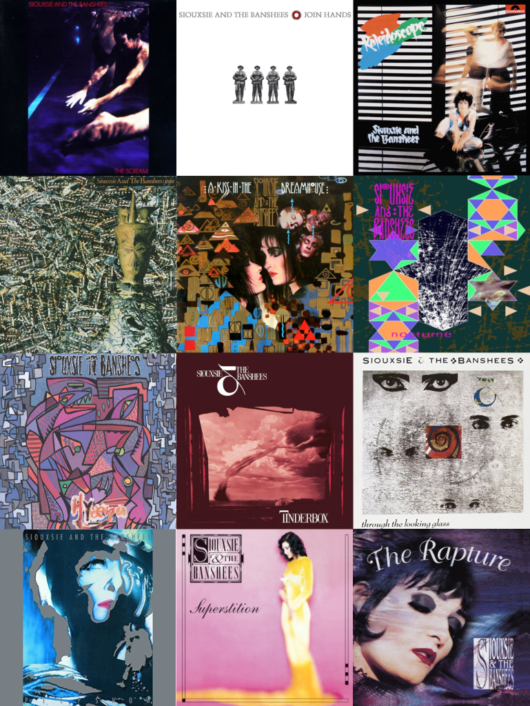 Siouxsie and The Banshees' studio catalogue (plus the live album, Nocturne): 1978-1995, mylifeinconcert.com