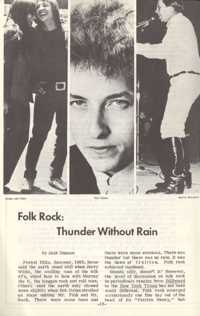 Folk Rock: Thunder Without Rain Sing Out! mylifeinconcert.com